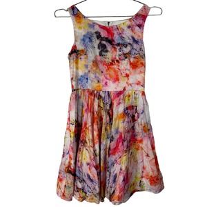 Betsy Johnson Tie Dye Colorful Skater Dress 2